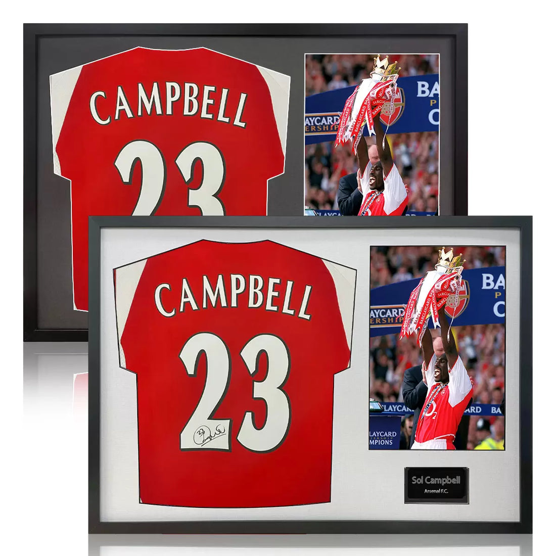 Sol Campbell Signed Framed Arsenal Football Shirt including 1 Photo in 2