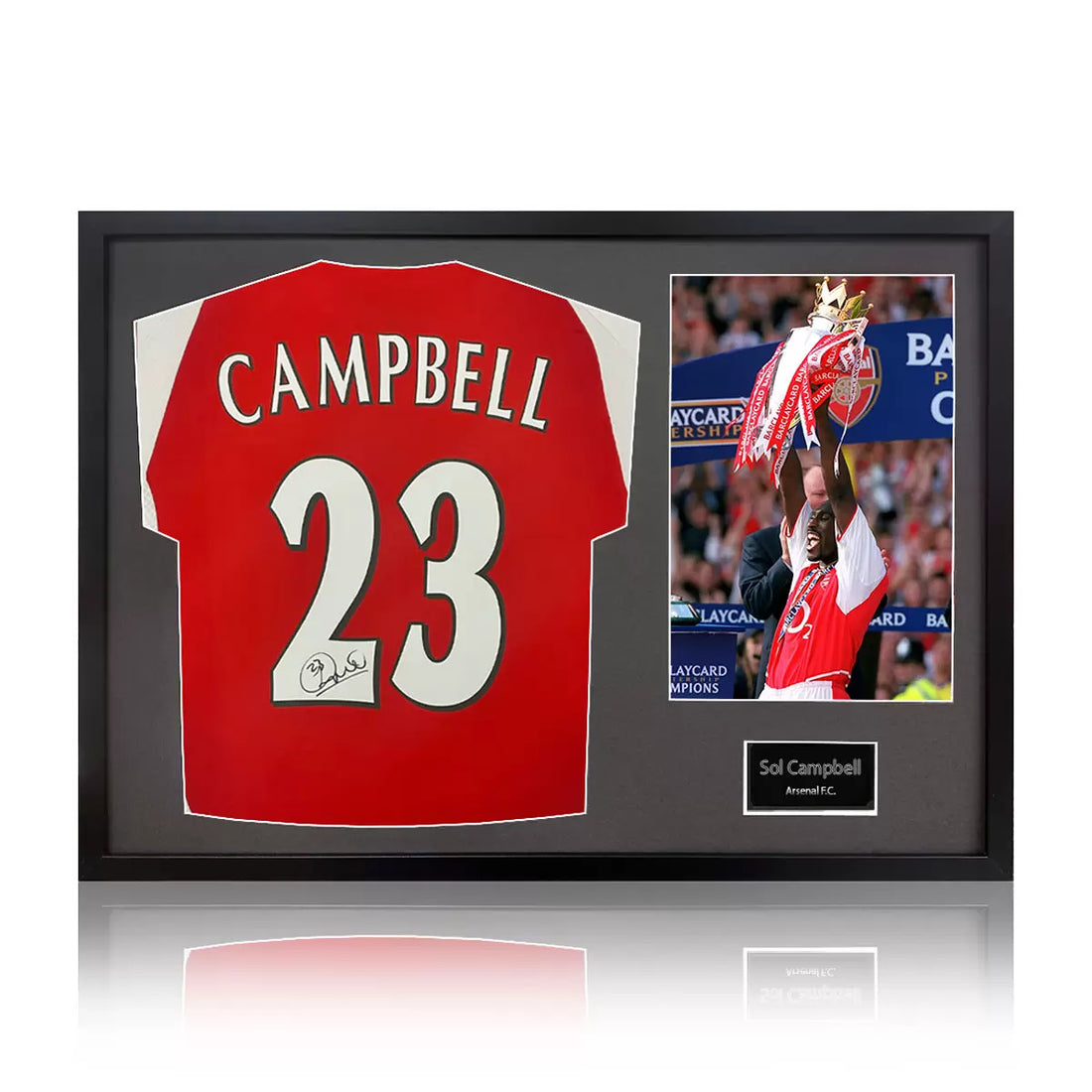 Sol Campbell Signed Framed Arsenal Football Shirt including 1 Photo in 2