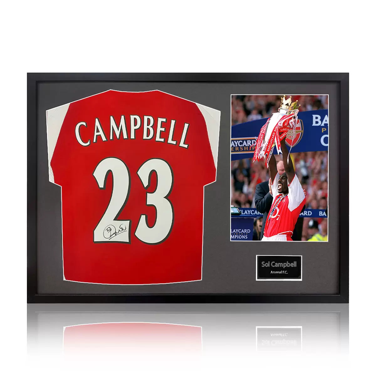 Sol Campbell Signed Framed Arsenal Football Shirt including 1 Photo in 2