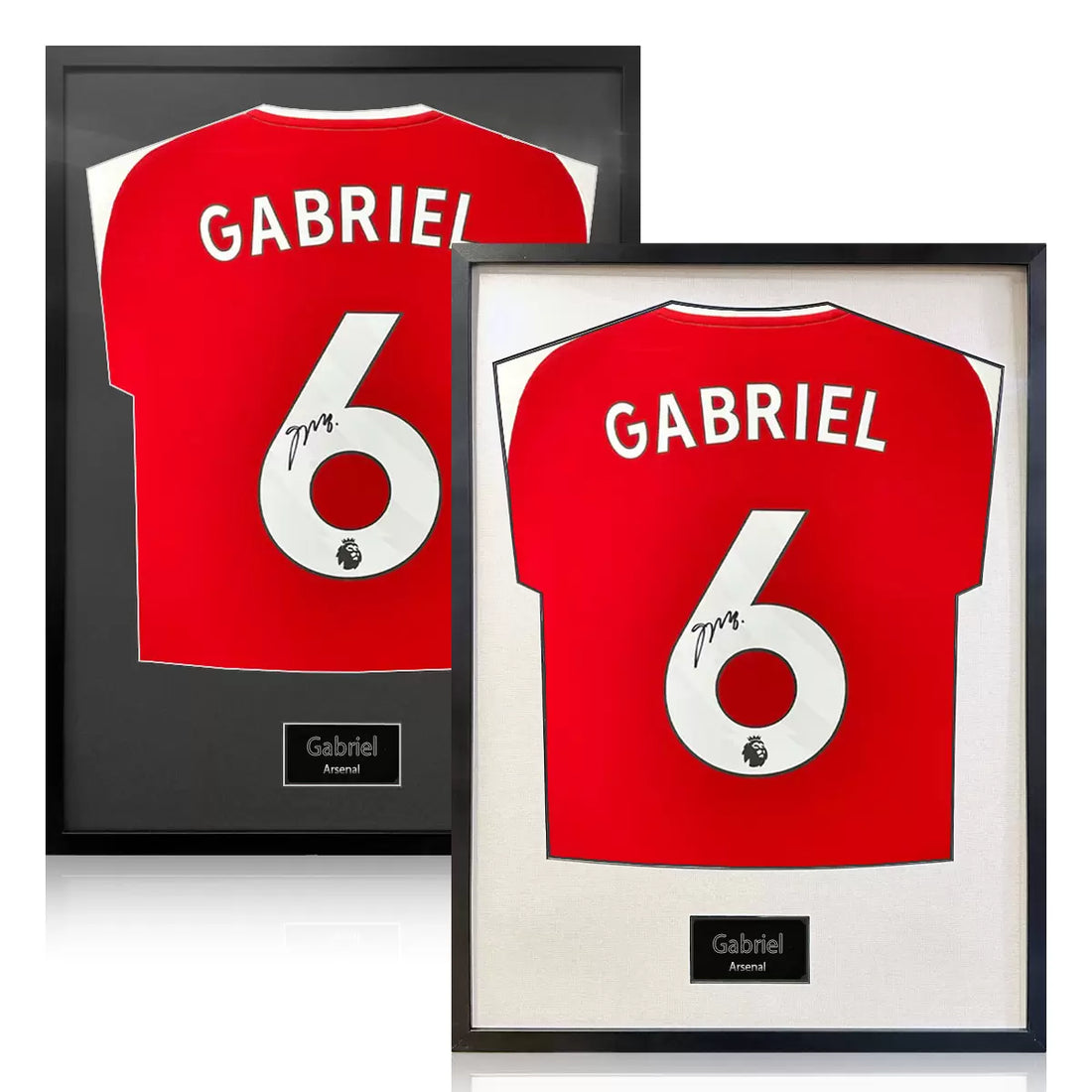 Gabriel Signed Framed Arsenal Football Shirt including 1 Photo in 2 Options