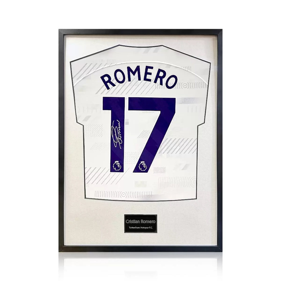 Christian Romero Signed Framed Spurs Football Shirt in 2 Options: White or Black