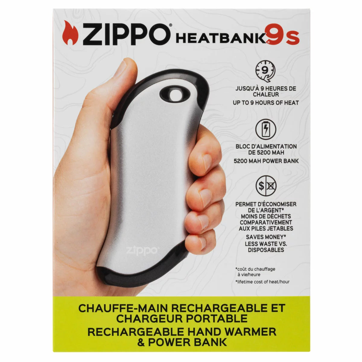 Zippo HeatBank 9s Rechargeable Hand Warmer & Power Bank
