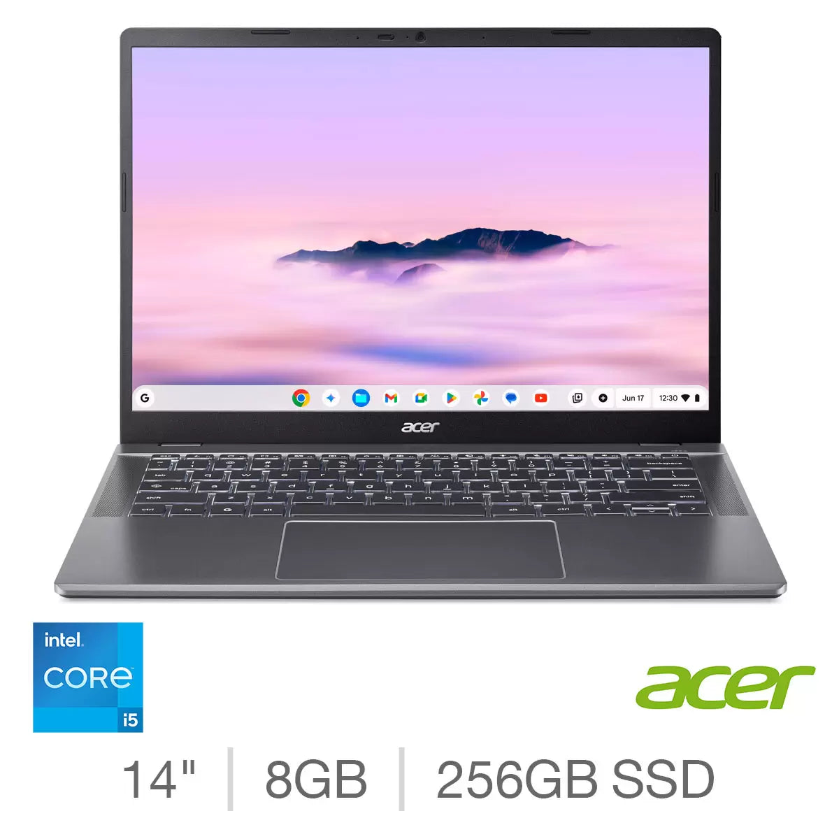 Acer Chromebook Plus 514, Intel Core i5, 8GB RAM, 256GB SSD, 14 Inch Laptop