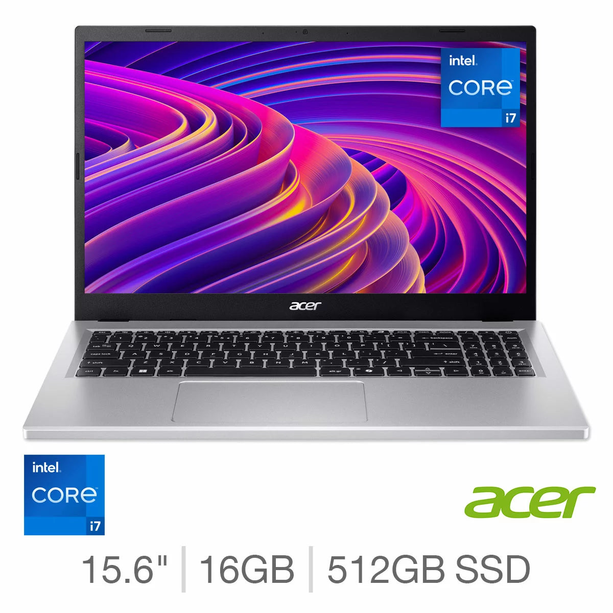 Acer Aspire Go 15, Intel Core i7, 16GB RAM, 512GB SSD, 15.6 Inch Laptop