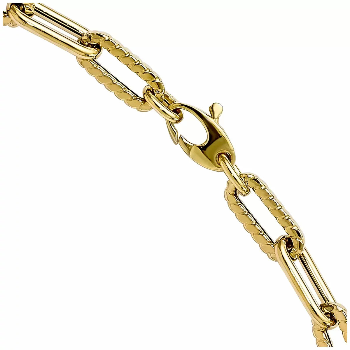 14ct Yellow Gold Twisted Paperclip Necklace