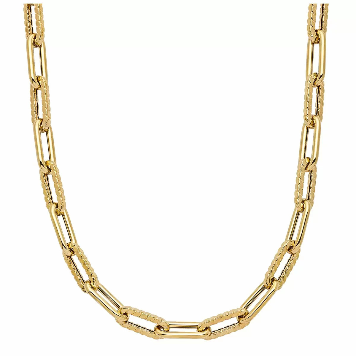 14ct Yellow Gold Twisted Paperclip Necklace
