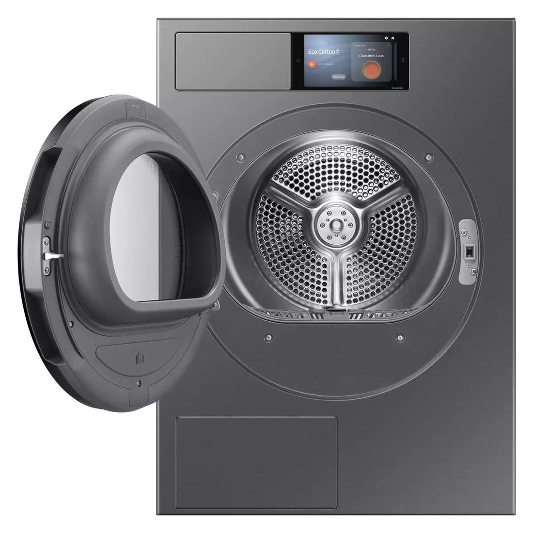 Samsung DV90F09F4SU1 9kg Heat Pump Tumble Dryer, A+++ Rated in Dark Steel