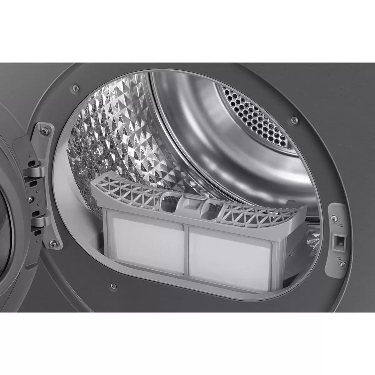 Samsung DV90F09F4SU1 9kg Heat Pump Tumble Dryer, A+++ Rated in Dark Steel