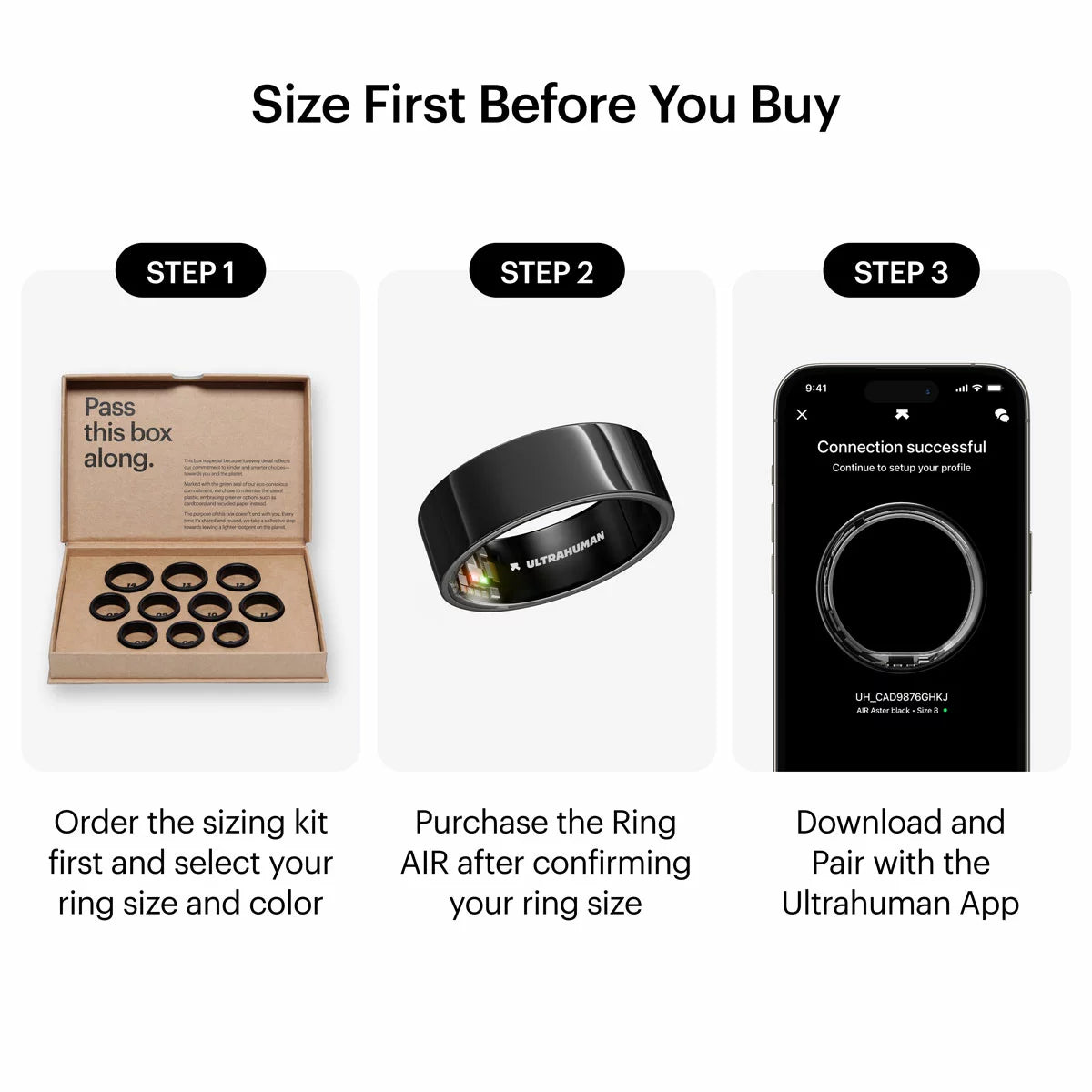 Ultrahuman Ring AIR Aster Black