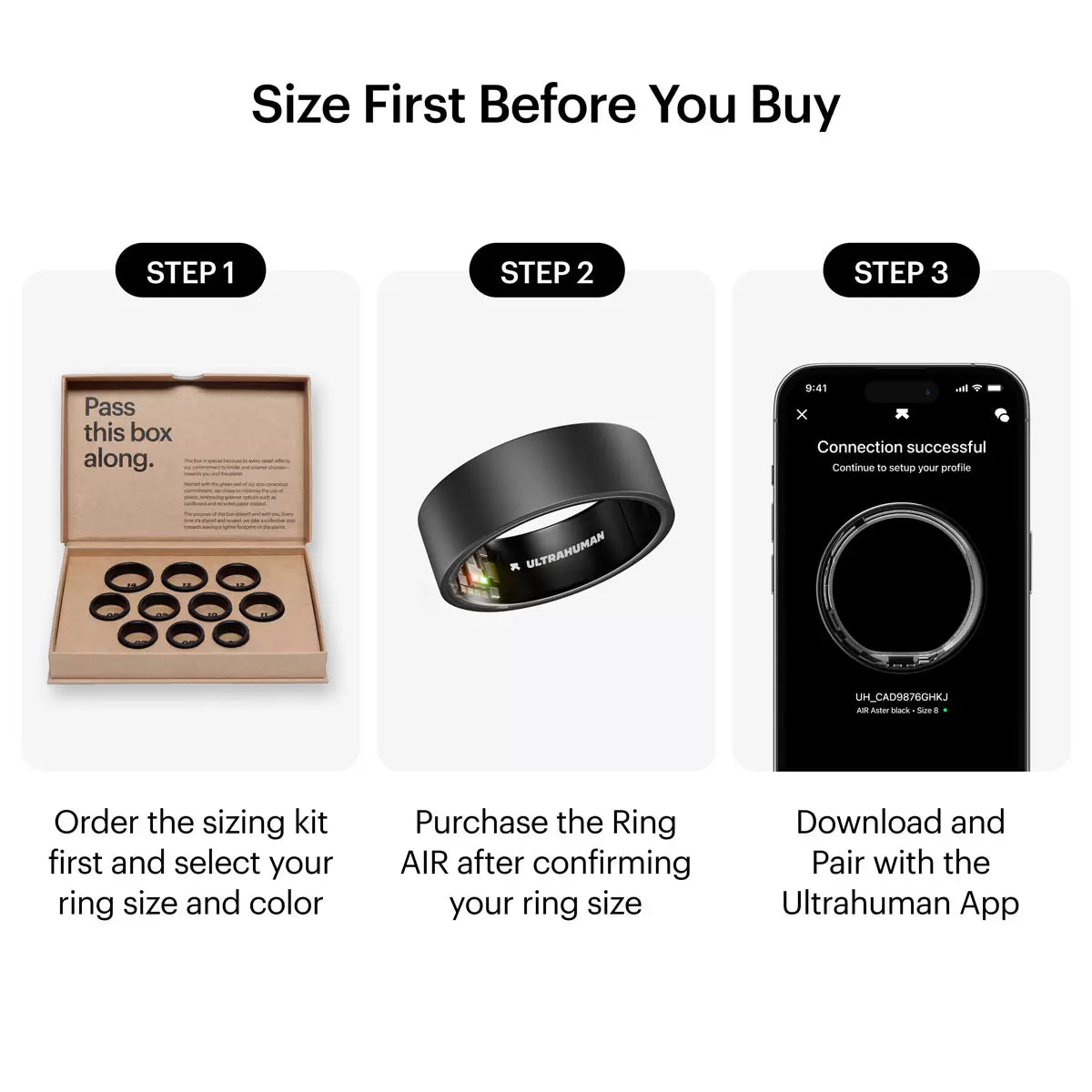 Ultrahuman Ring AIR Matte Grey