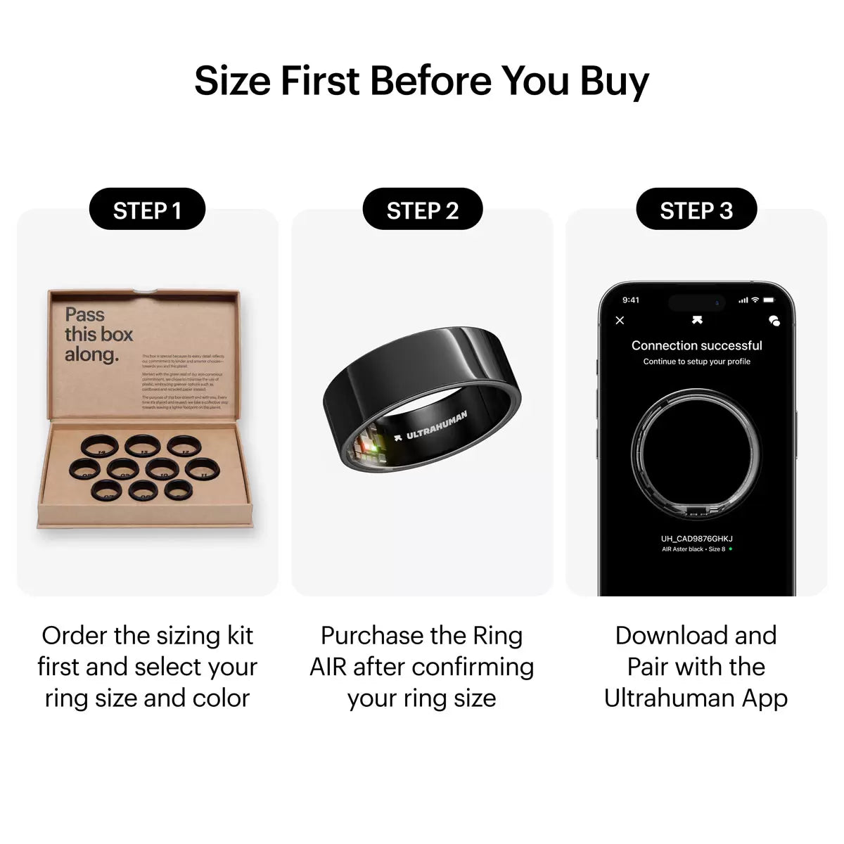 Ultrahuman Ring AIR Aster Black