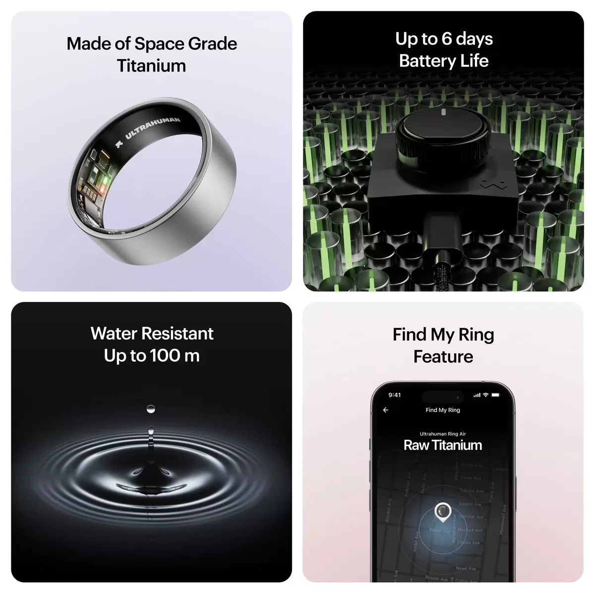 Ultrahuman Ring AIR Raw Titanium
