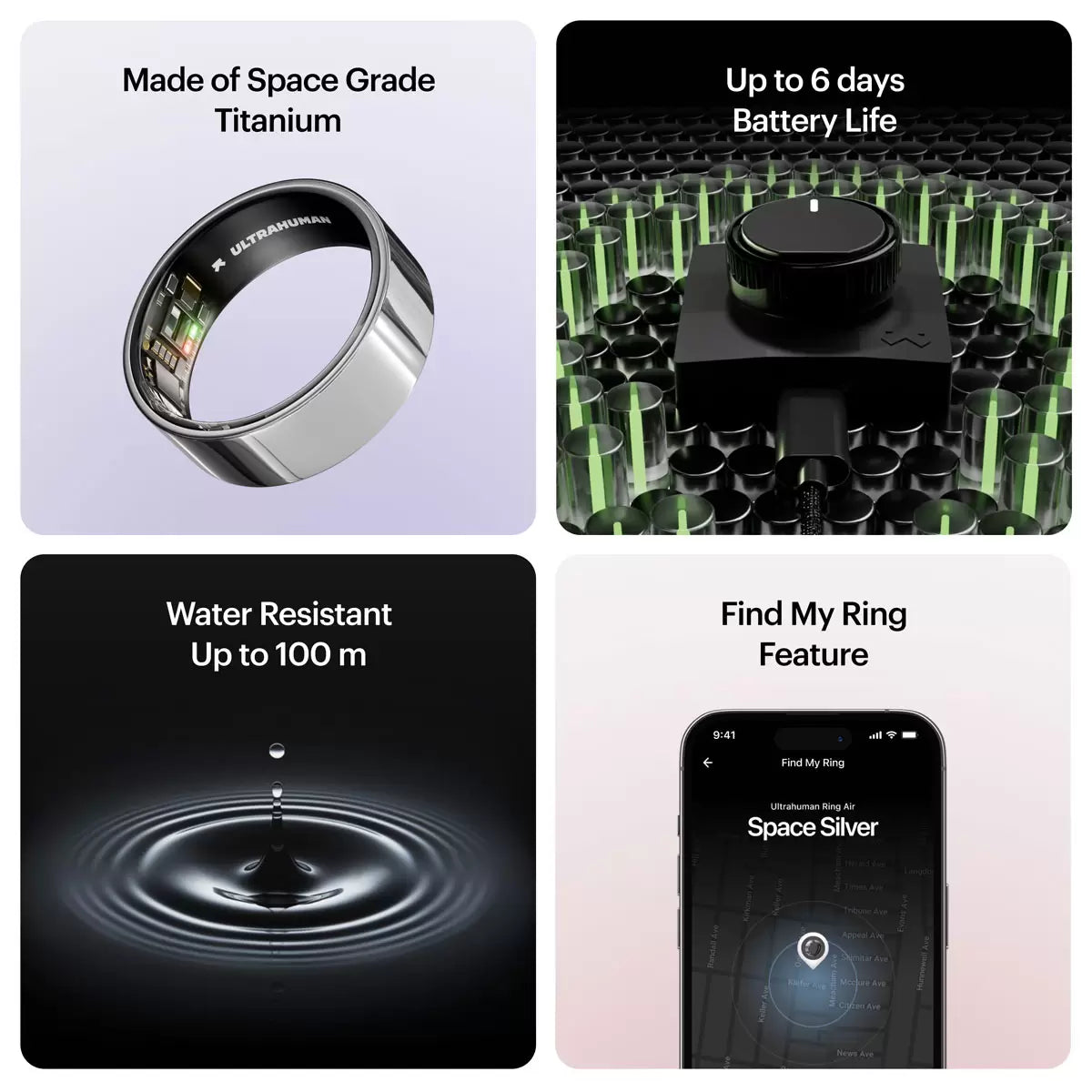 Ultrahuman Ring AIR Space Silver