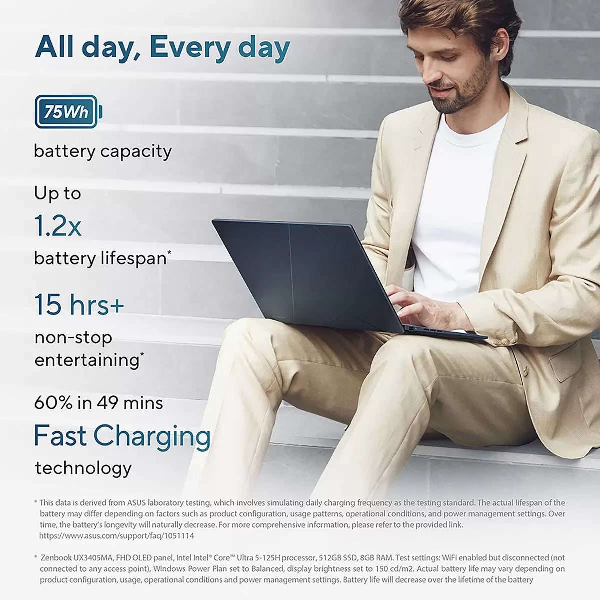 ASUS Zenbook, Intel Core Ulta 7, 16GB RAM, 1TB SSD, 14 Inch OLED Laptop