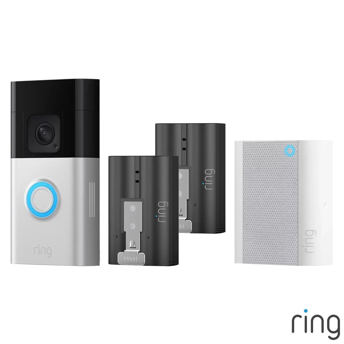 Ring Doorbell Plus with Chime and Additional Quick Release Battery