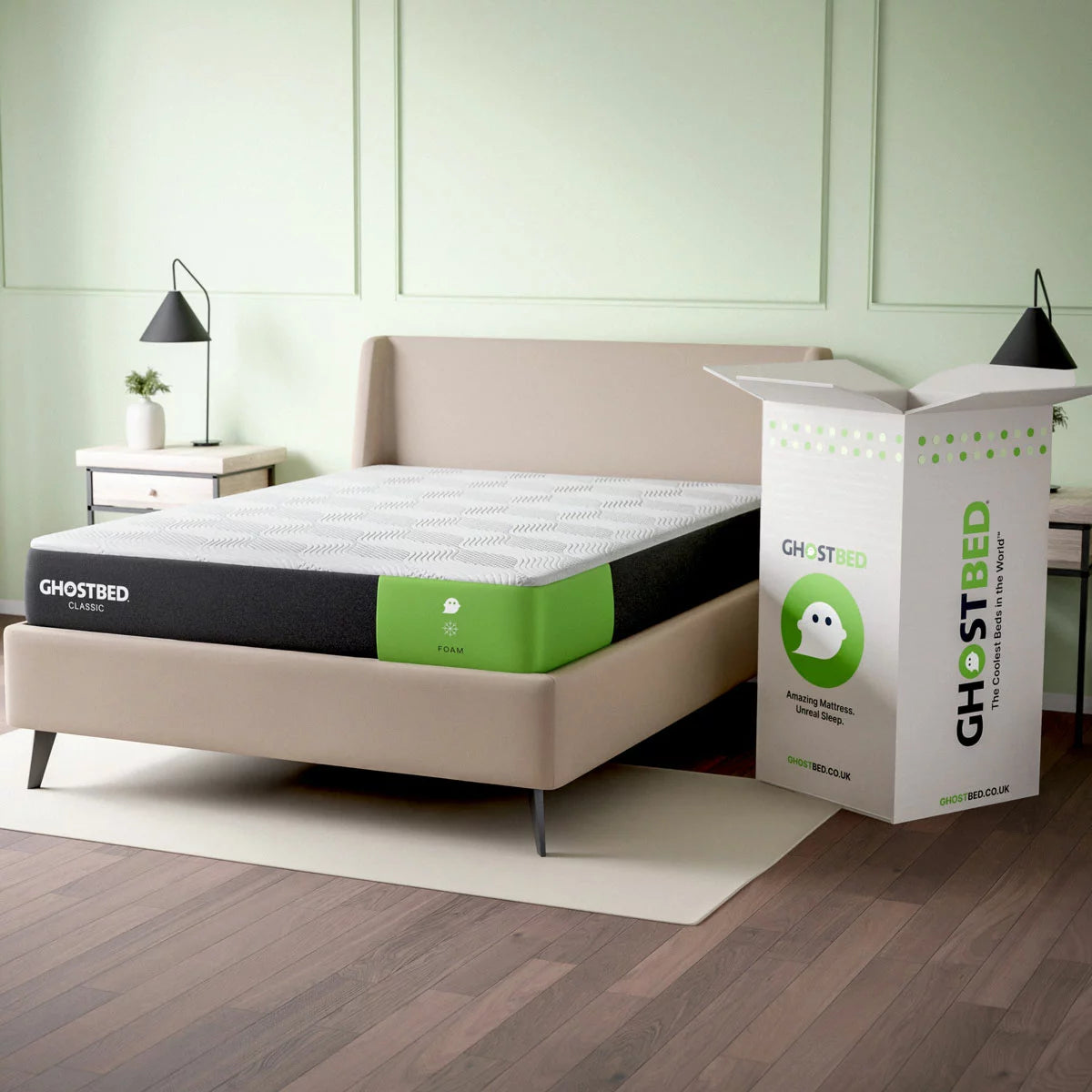 GhostBed Classic Memory Foam Mattress in 4 Sizes