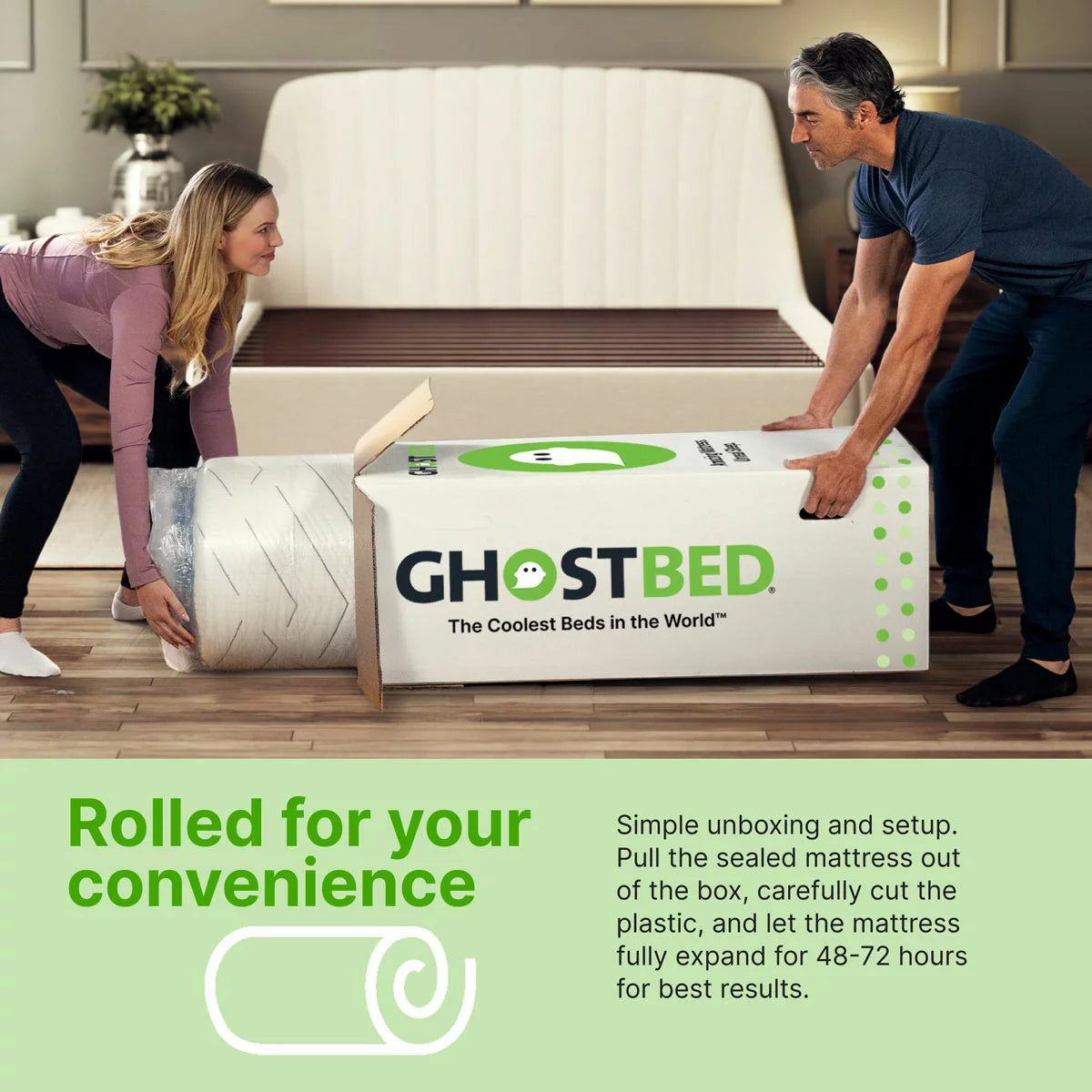 GhostBed Classic Memory Foam Mattress in 4 Sizes