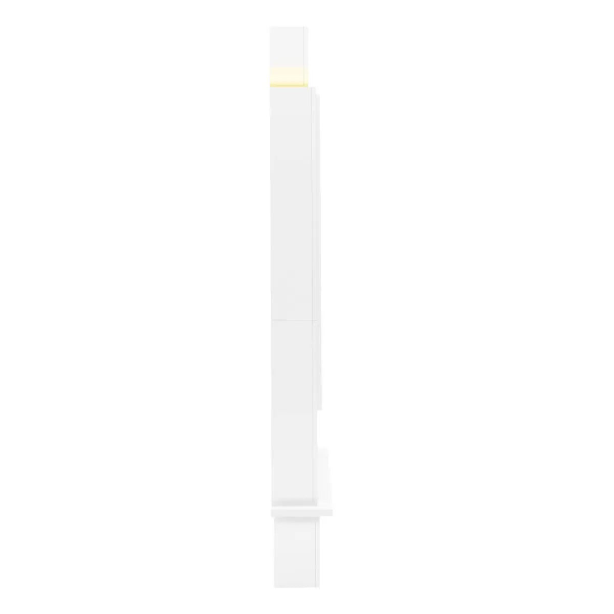 Flare Oxton Wall Mounted Chimney Breast Fireplace Suite in White, 2kW