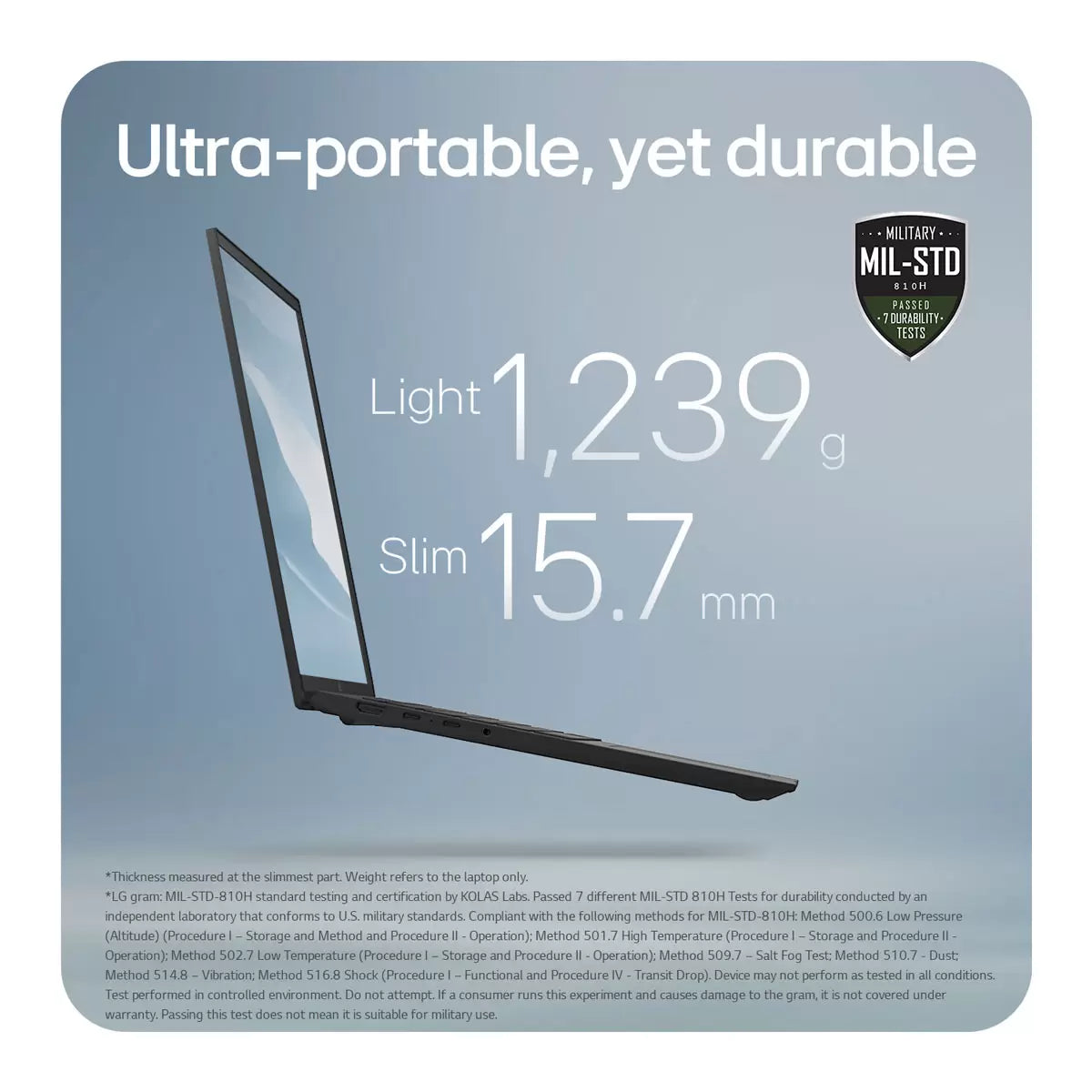 LG gram Copilot+PC, Intel Core Ultra 7, 16GB RAM, 1TB SSD, 16 Inch Laptop