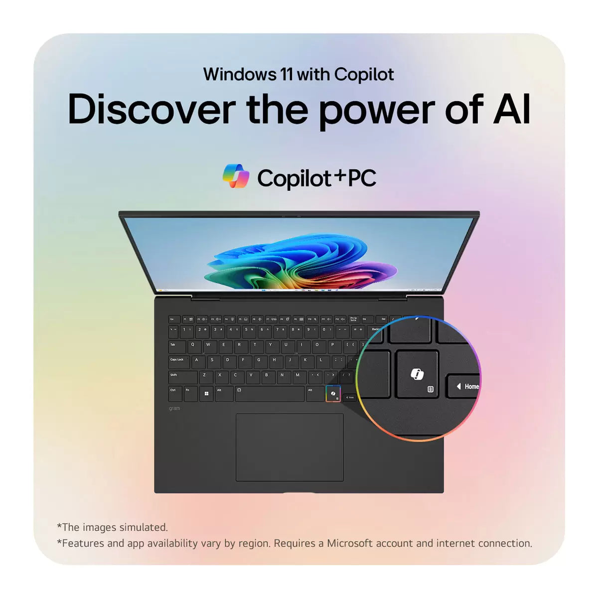 LG gram Copilot+PC, Intel Core Ultra 7, 16GB RAM, 1TB SSD, 16 Inch Laptop