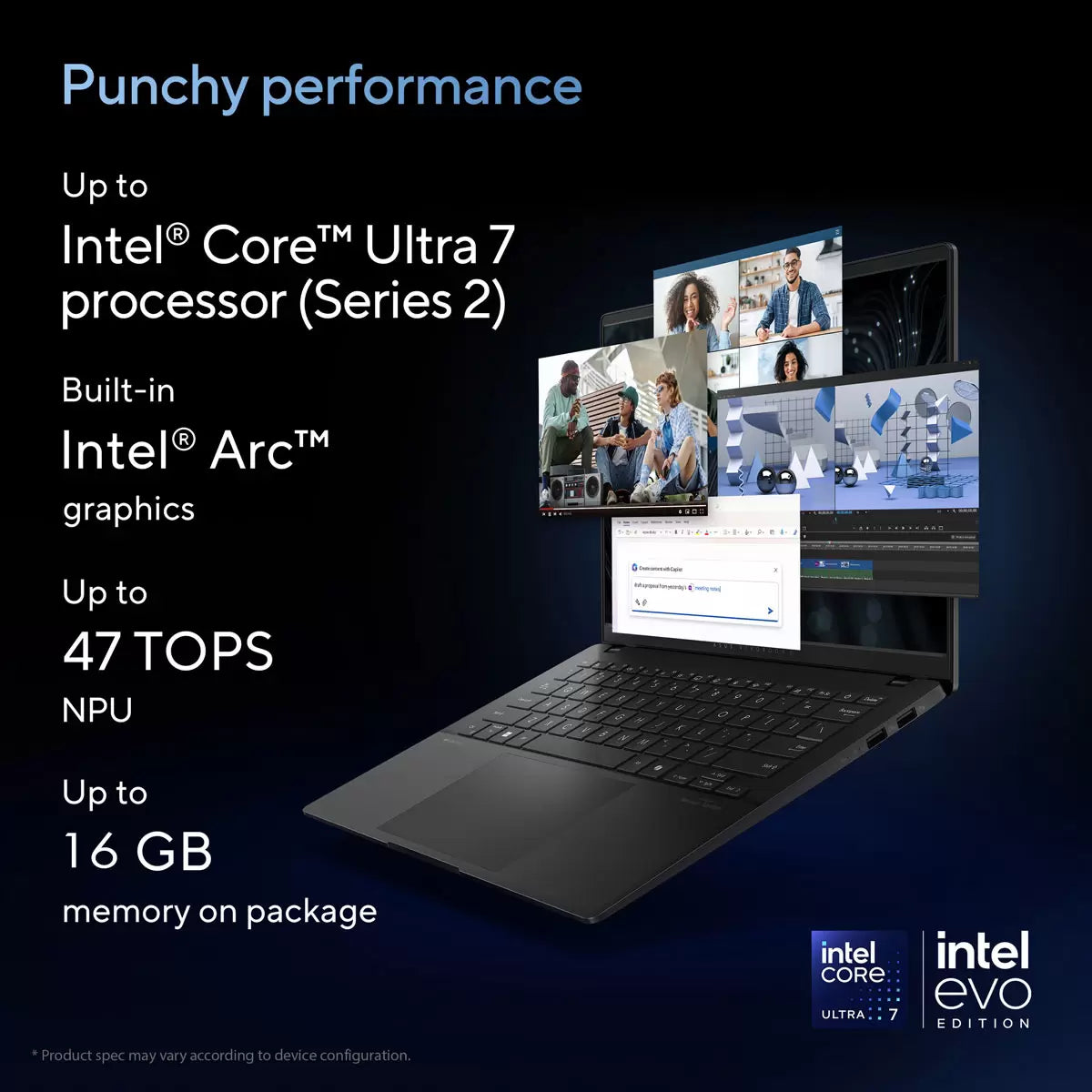 ASUS Vivobook S, Intel Core Ultra 7, 16GB RAM, 1TB SSD, 14 Inch OLED Laptop