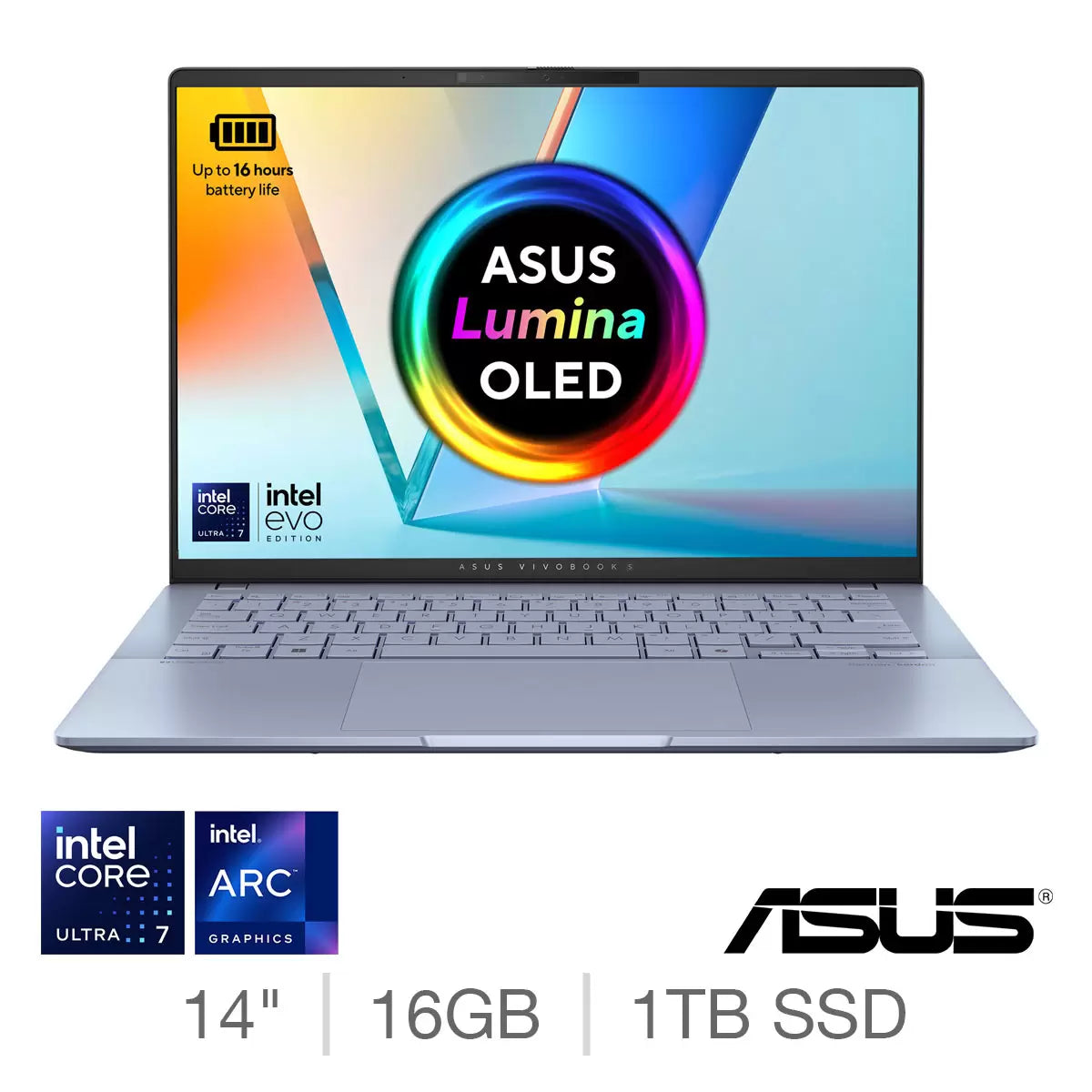 ASUS Vivobook S, Intel Core Ultra 7, 16GB RAM, 1TB SSD, 14 Inch OLED Laptop