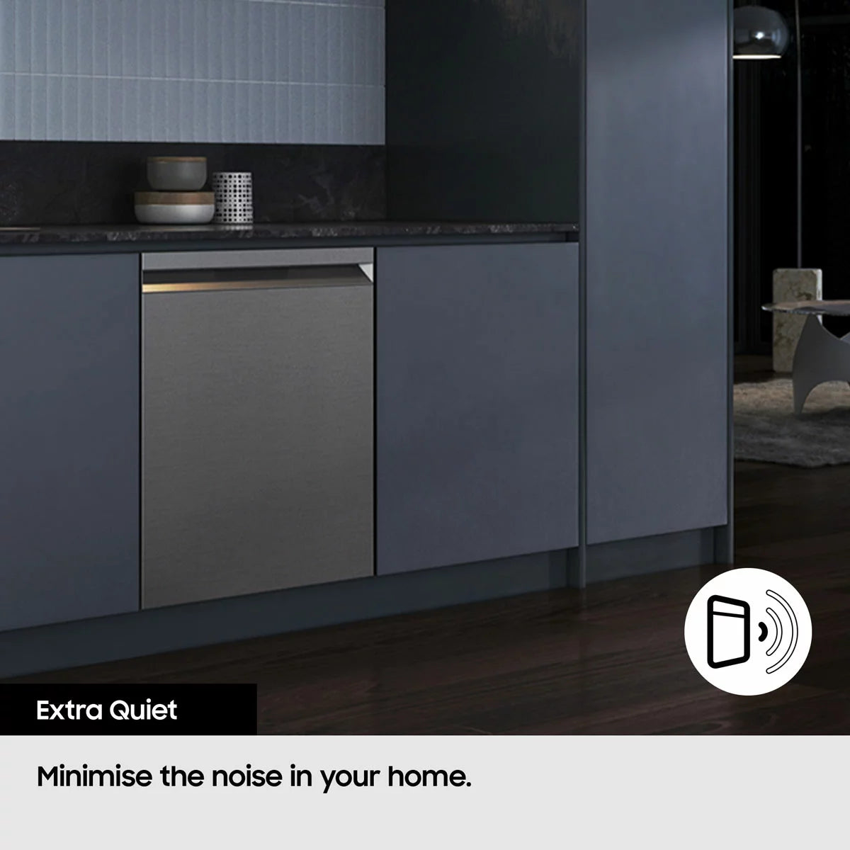 Samsung Series 6, DW60DG790100U4 Fully Integrated Dishwasher, A Rated in Silver