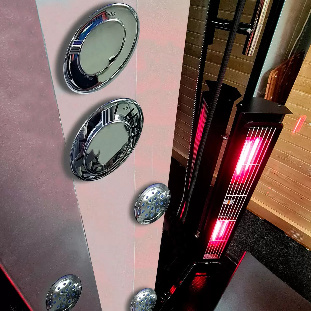 Insignia All in One Steam Shower & Infrared Sauna with Aromatherapy in Black
