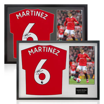 Lisandro Martinez Signed Framed Manchester United Football Shirt including 1