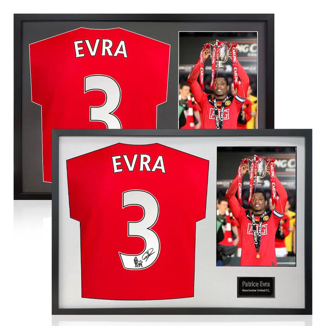 Patrice Evra Signed Framed Manchester United Football Shirt including 1 Photo