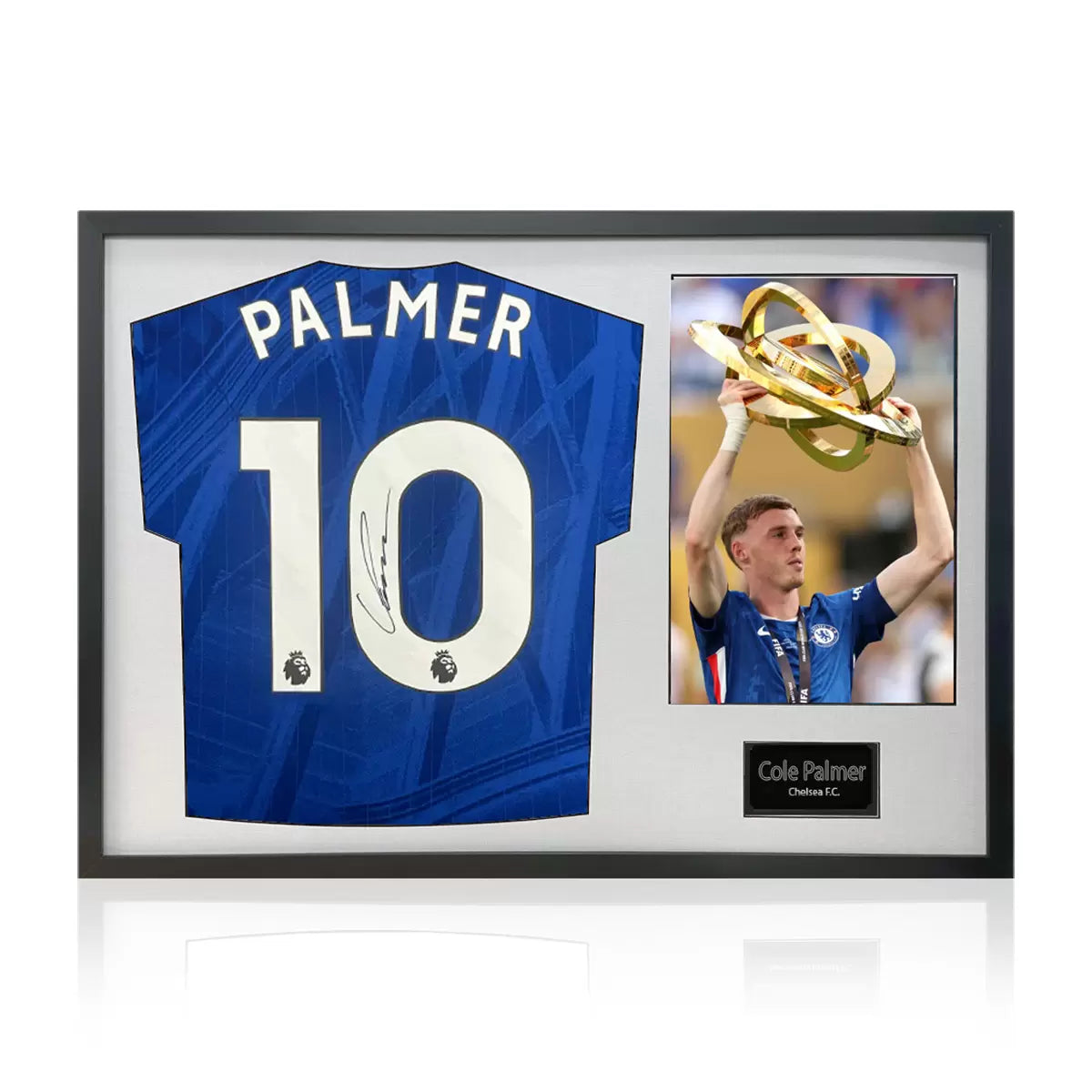 Cole Palmer Signed Framed Chelsea Football Shirt including 1 Photo in 2 Options
