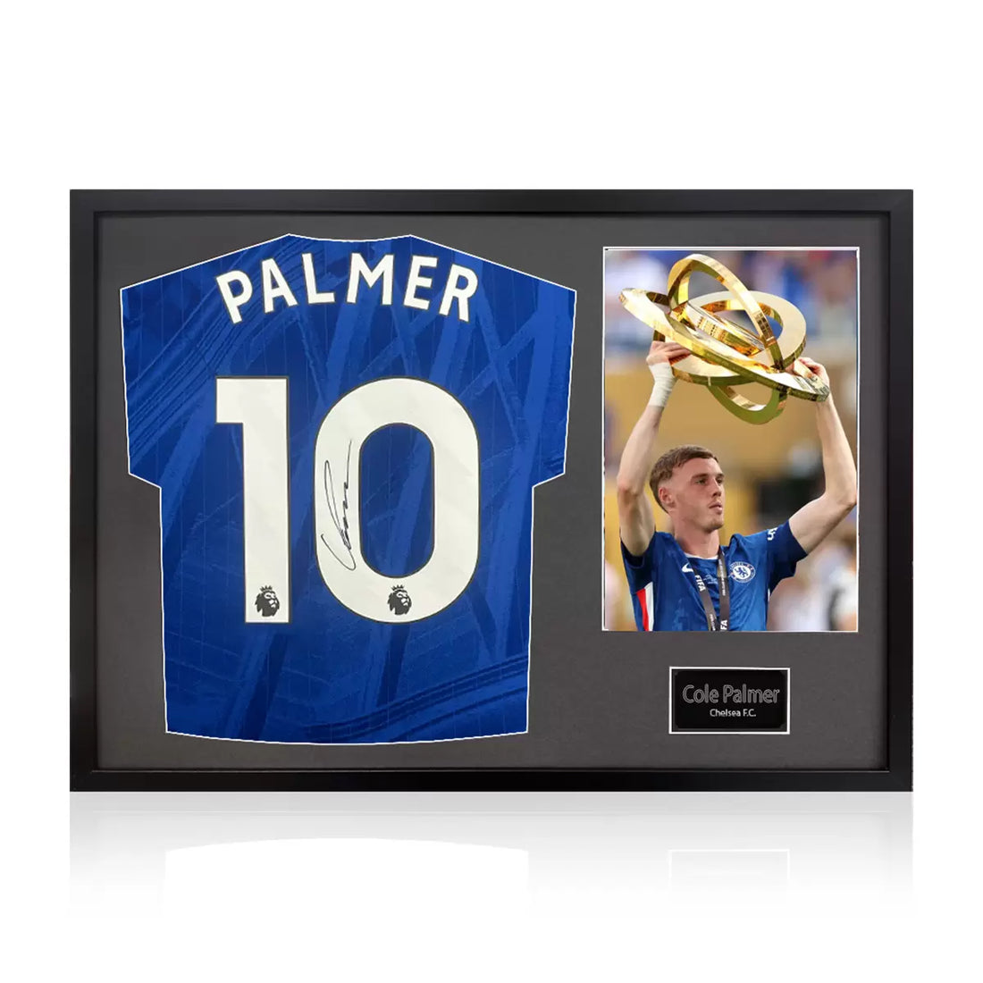 Cole Palmer Signed Framed Chelsea Football Shirt including 1 Photo in 2 Options