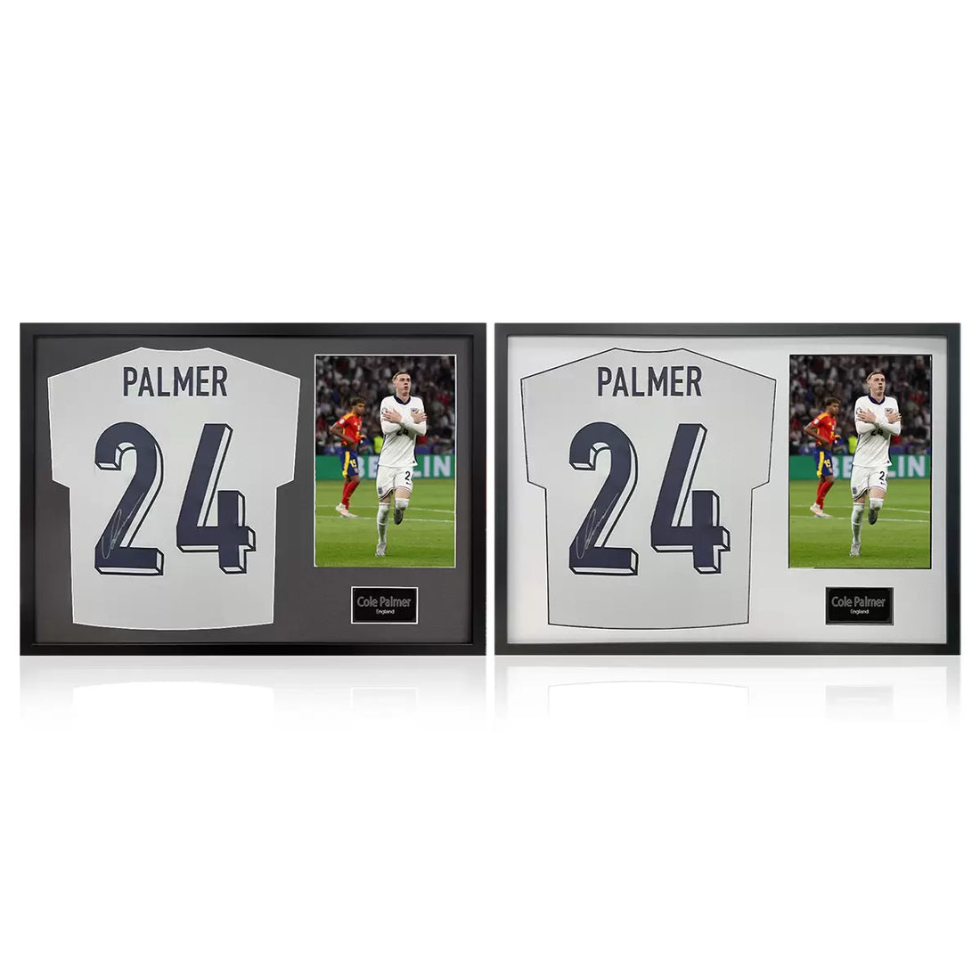 Cole Palmer Signed Framed England Football Shirt including 1 Photo in 2 Options