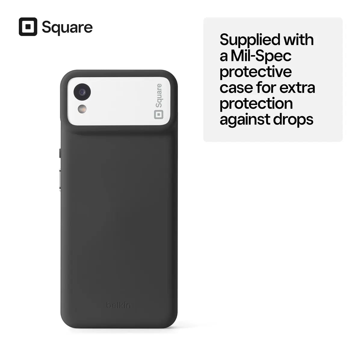 Square Handheld Card Reader & Portable Payment Machine with Case