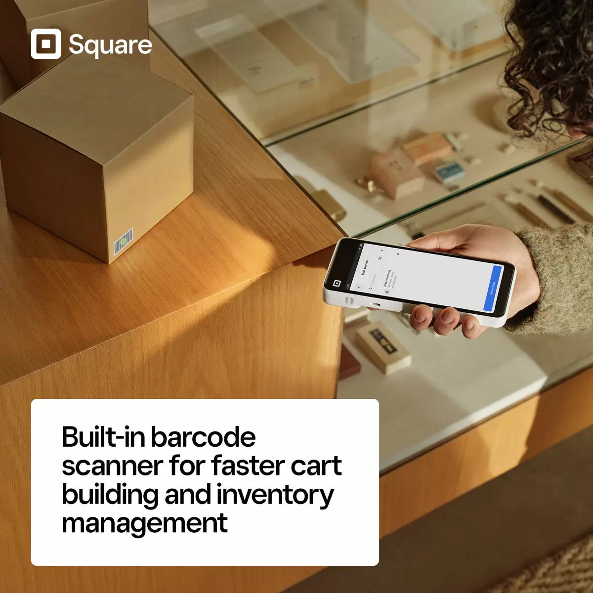 Square Handheld Card Reader & Portable Payment Machine with Case