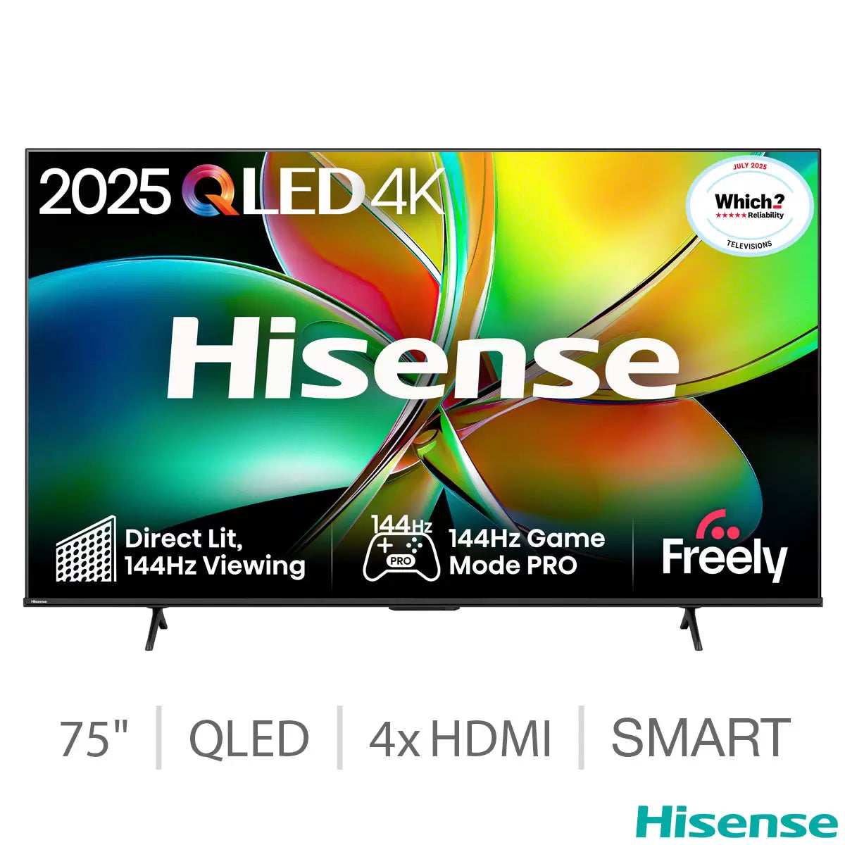 Hisense 75E78QTUK PRO 75 Inch QLED HD Smart TV