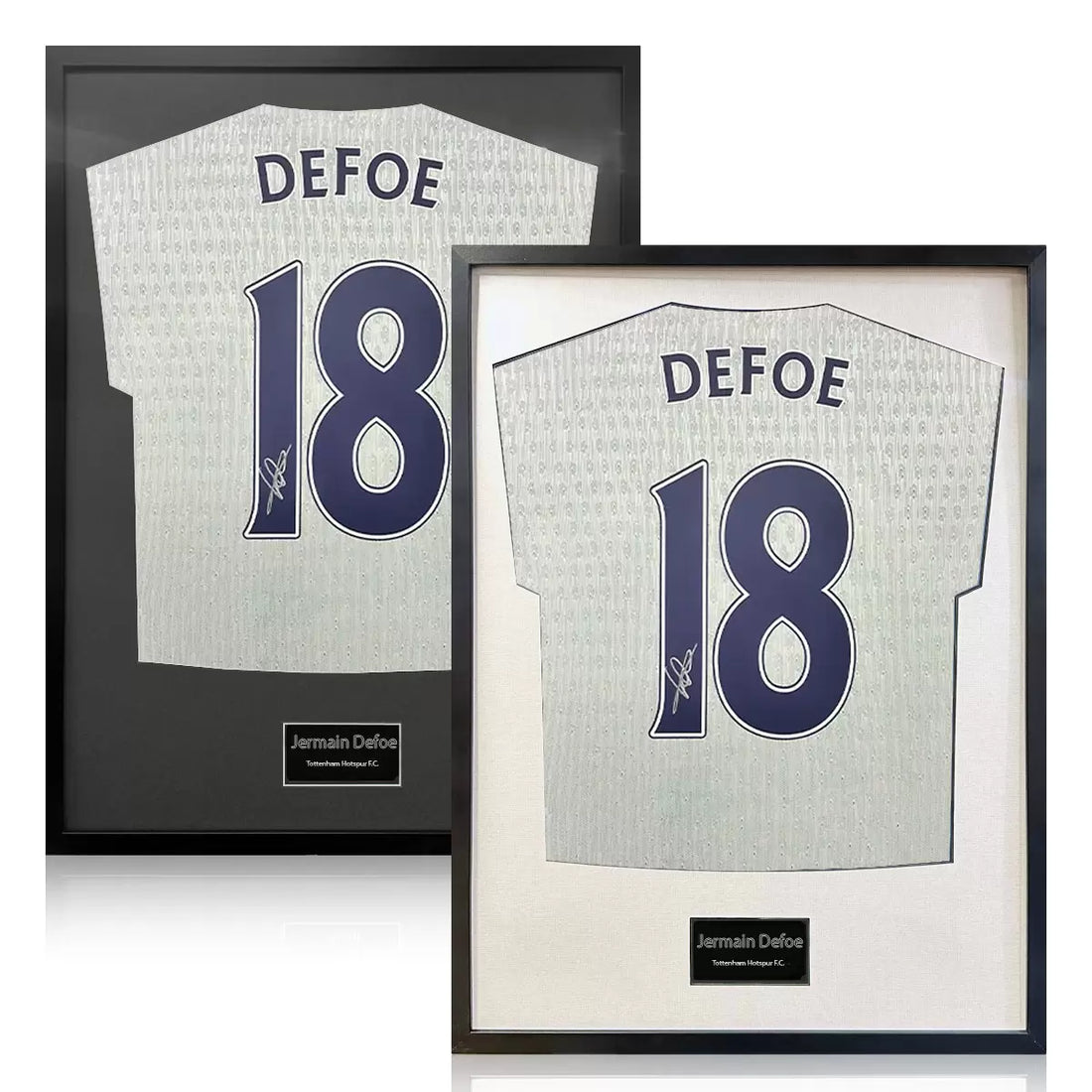Jermain Defoe Signed Framed Spurs Football Shirt in 2 Options: White or Black