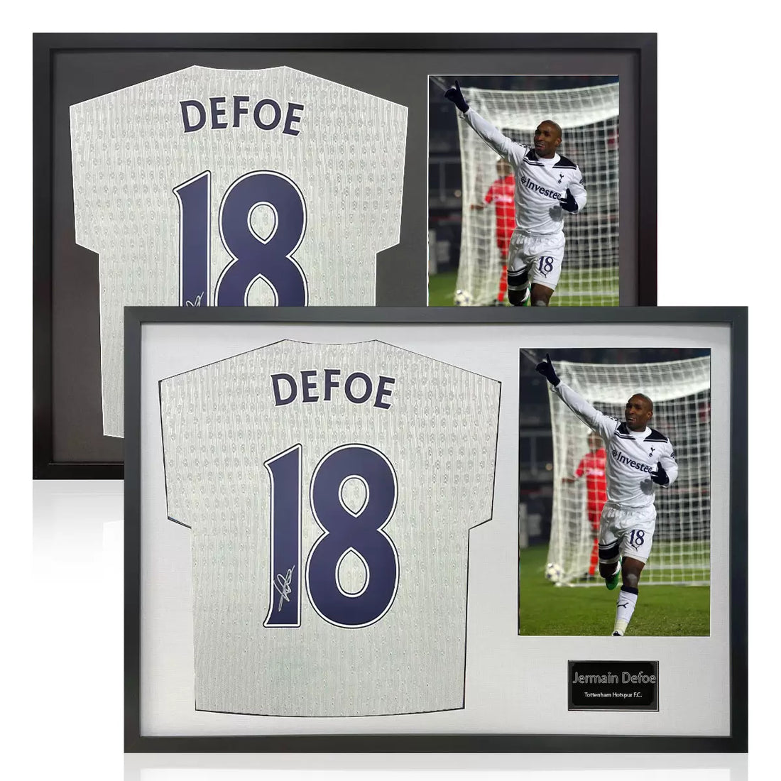 Jermain Defoe Signed Framed Spurs Football Shirt including 1 Photo in 2 Options