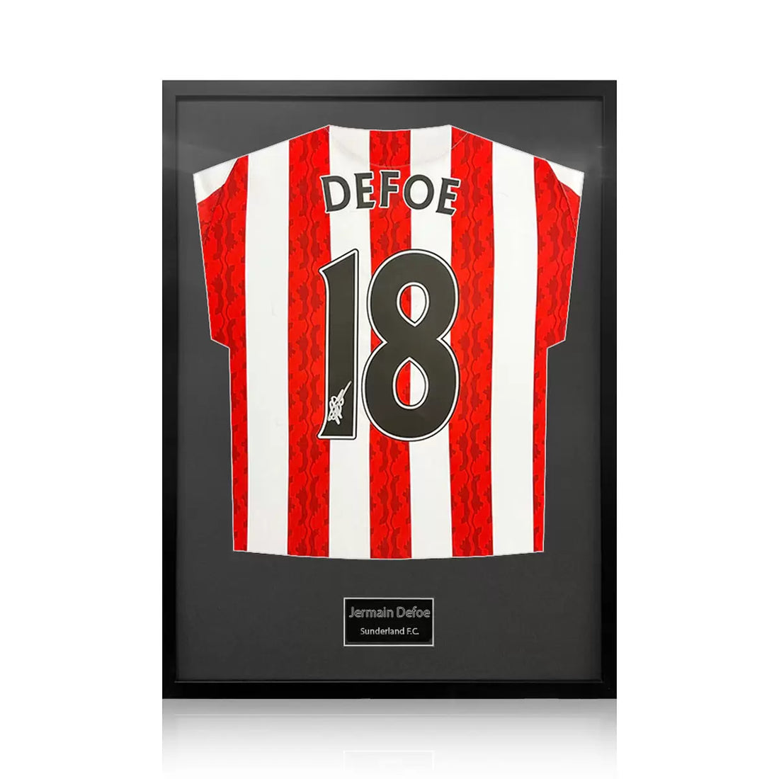 Jermain Defoe Signed Framed Sunderland Football Shirt in 2 Options: White or