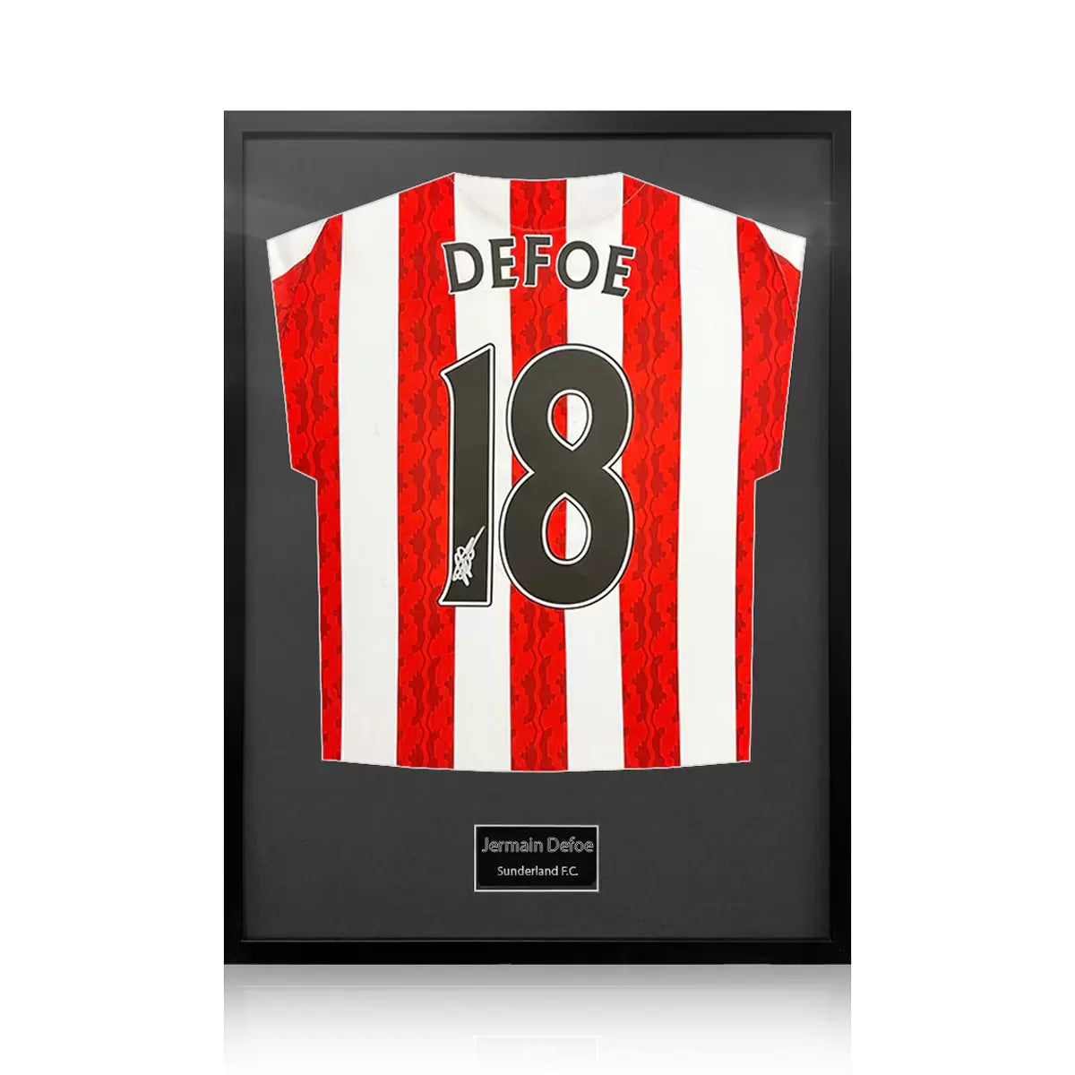 Jermain Defoe Signed Framed Sunderland Football Shirt in 2 Options: White or