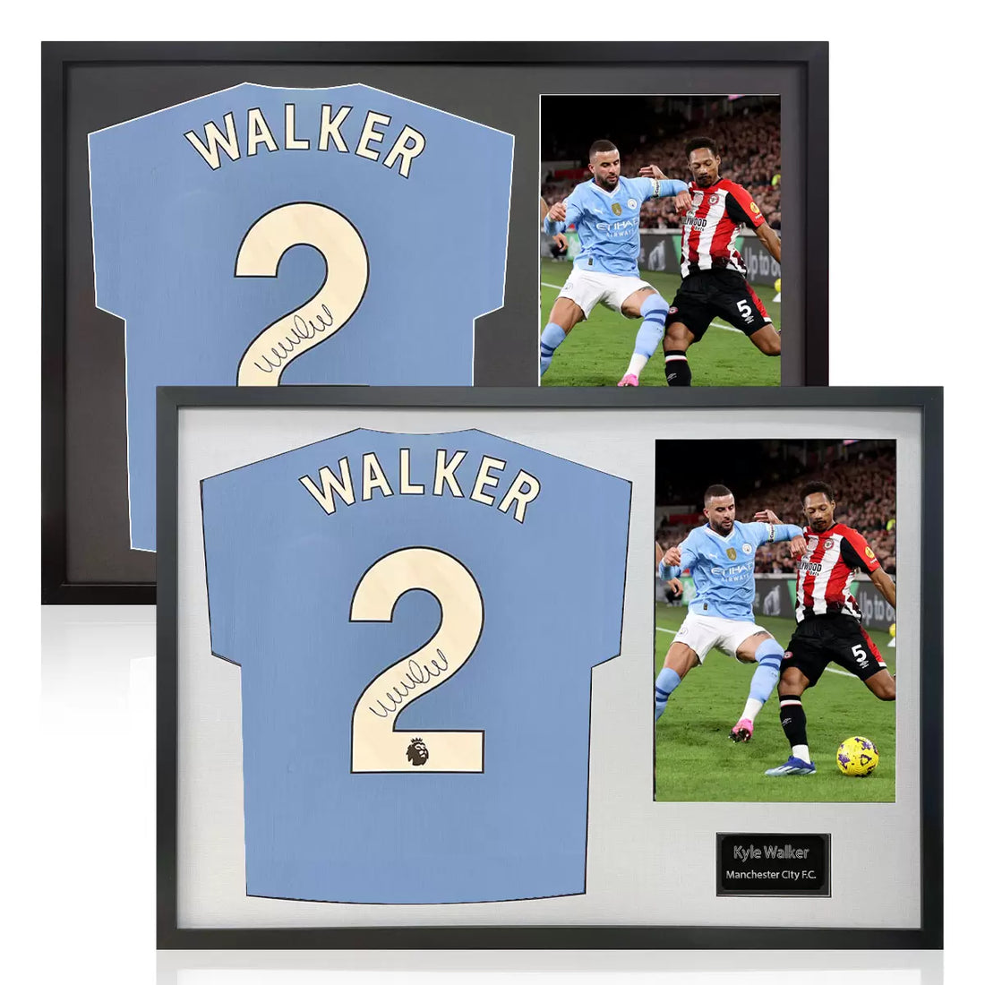 Kyle Walker Signed Framed Manchester City Football Shirt including 1 Photo in 2