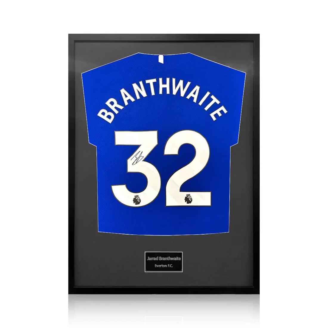 Jarred Branthwaite Signed Framed Everton Football Shirt in 2 Options: White or