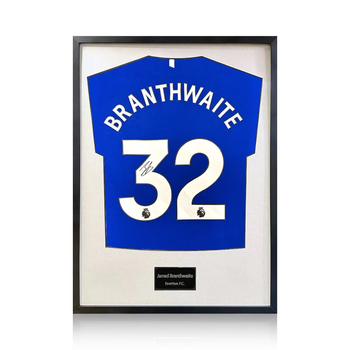 Jarred Branthwaite Signed Framed Everton Football Shirt in 2 Options: White or