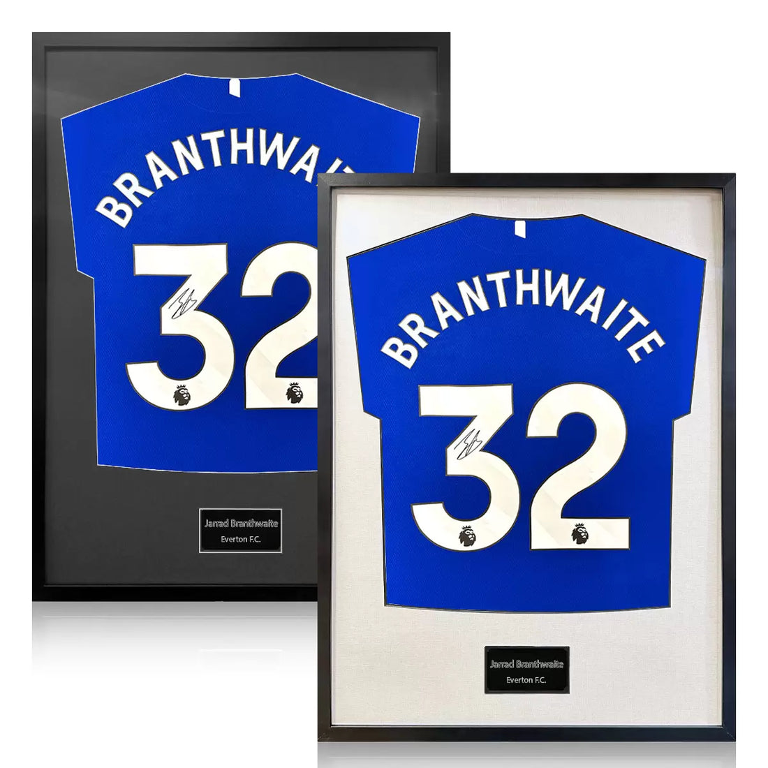 Jarred Branthwaite Signed Framed Everton Football Shirt in 2 Options: White or