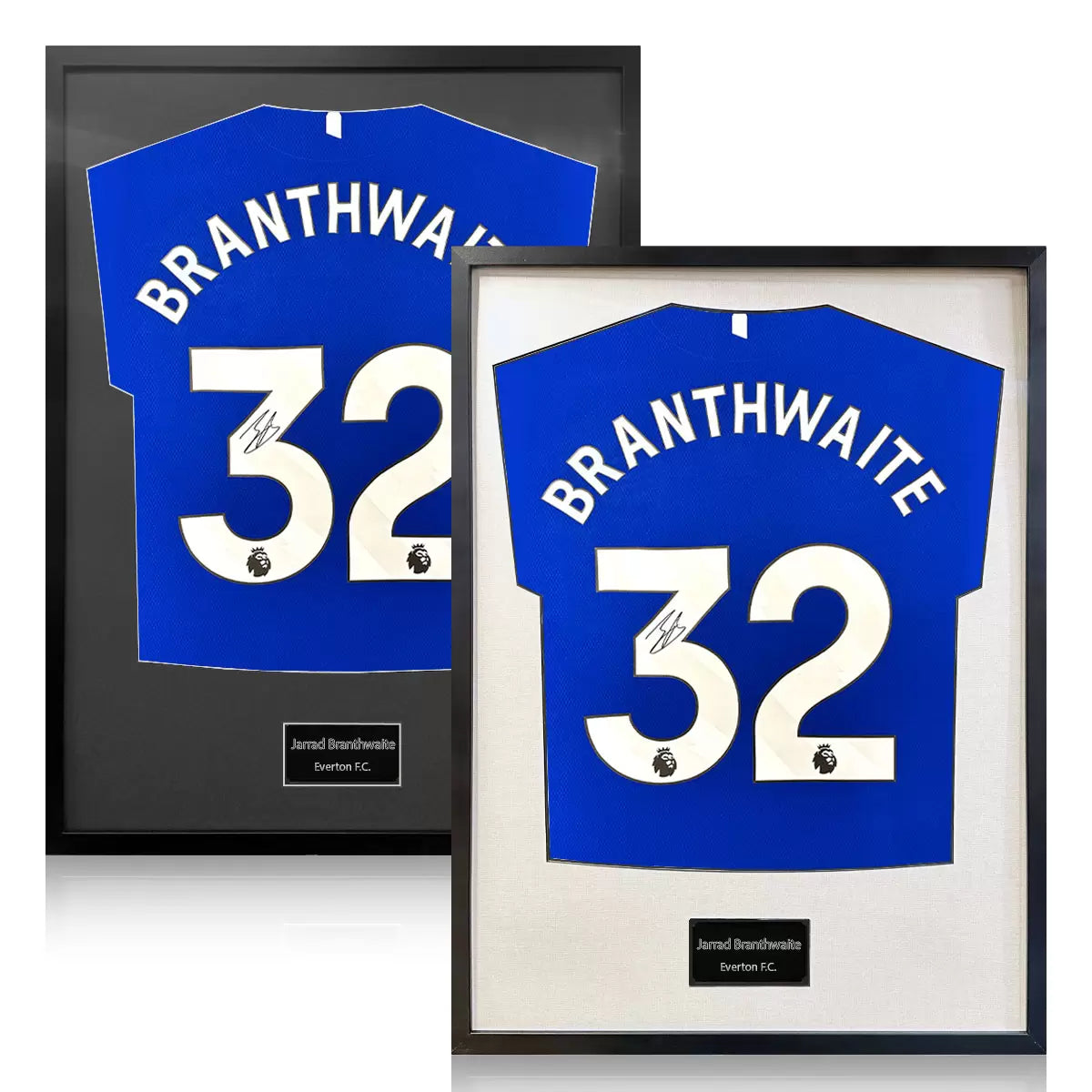 Jarred Branthwaite Signed Framed Everton Football Shirt in 2 Options: White or