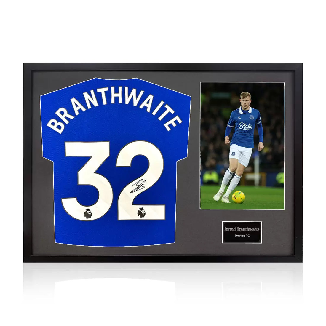 Jarred Brathwaite Signed Framed Everton Football Shirt including 1 Photo in 2
