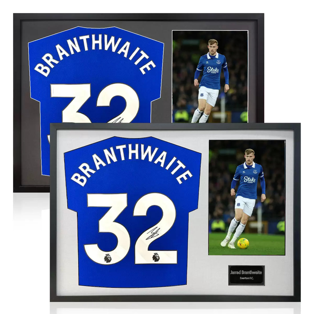 Jarred Brathwaite Signed Framed Everton Football Shirt including 1 Photo in 2