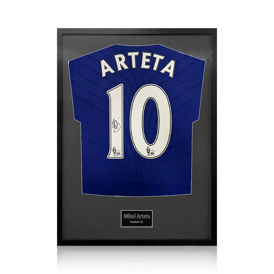 Mikel Arteta Signed Framed Everton Football Shirt Only in 2 Options: White or