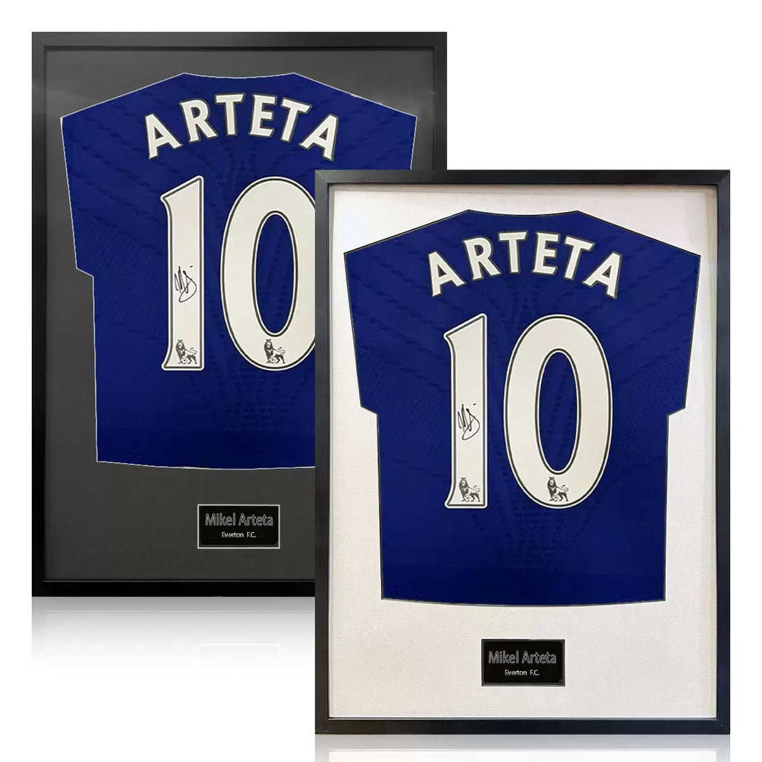 Mikel Arteta Signed Framed Everton Football Shirt Only in 2 Options: White or