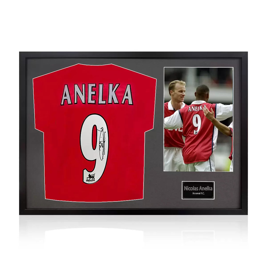 Nicolas Anelka Signed Framed Arsenal Football Shirt including 1 Photo in 2